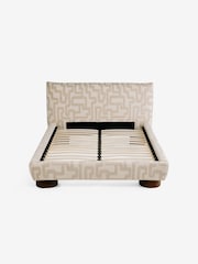 MADE.COM Natural Sand Clyde Abstract Weave Jude Bed - Image 5 of 5