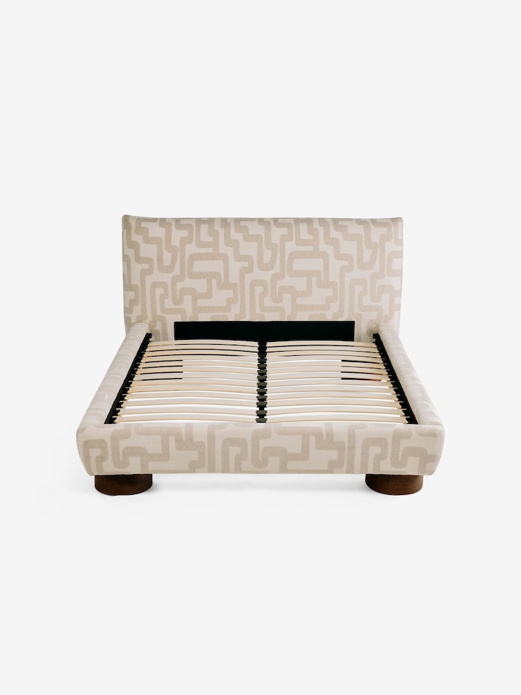 MADE.COM Natural Sand Clyde Abstract Weave Jude Bed - Image 5 of 5