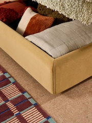 MADE.COM Velvet Soft Caramel Hanson Ottoman Storage Bed - Image 3 of 5