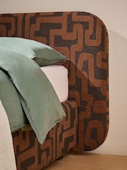 MADE.COM Clyde Abstract Chocolate Brown Hanson Ottoman Storage Bed - Image 2 of 3