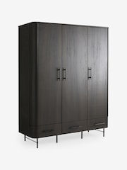 MADE.COM Dark Oak Effect Zeke Triple Wardrobe - Image 1 of 6