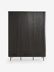MADE.COM Dark Oak Effect Zeke Triple Wardrobe - Image 2 of 6