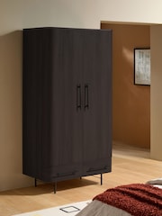 MADE.COM Dark Oak Effect Zeke Double Wardrobe - Image 1 of 6