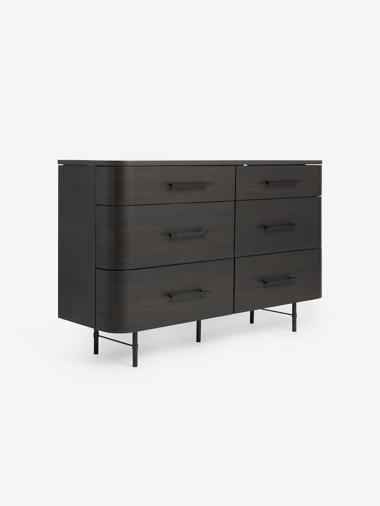MADE.COM Dark Oak Effect Zeke Wide Chest of Drawer - Image 2 of 2