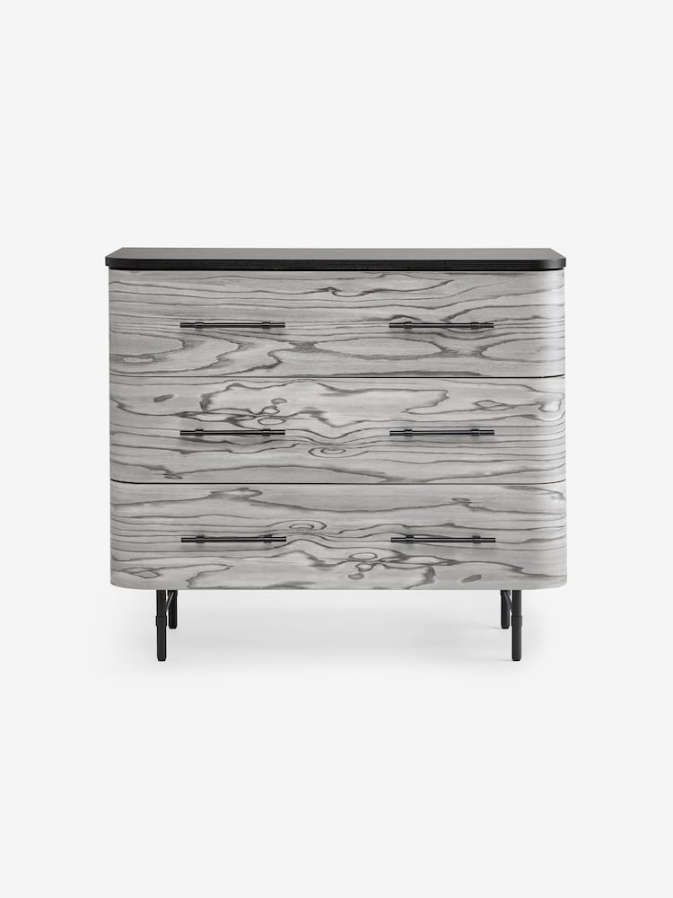 MADE.COM Grey Pine Effect Zeke 3 Drawer Chest of Drawer - Image 5 of 5 MADE.COM Grey Pine Effect Zeke 3 Drawer Chest of Drawer - Image 5 of 5