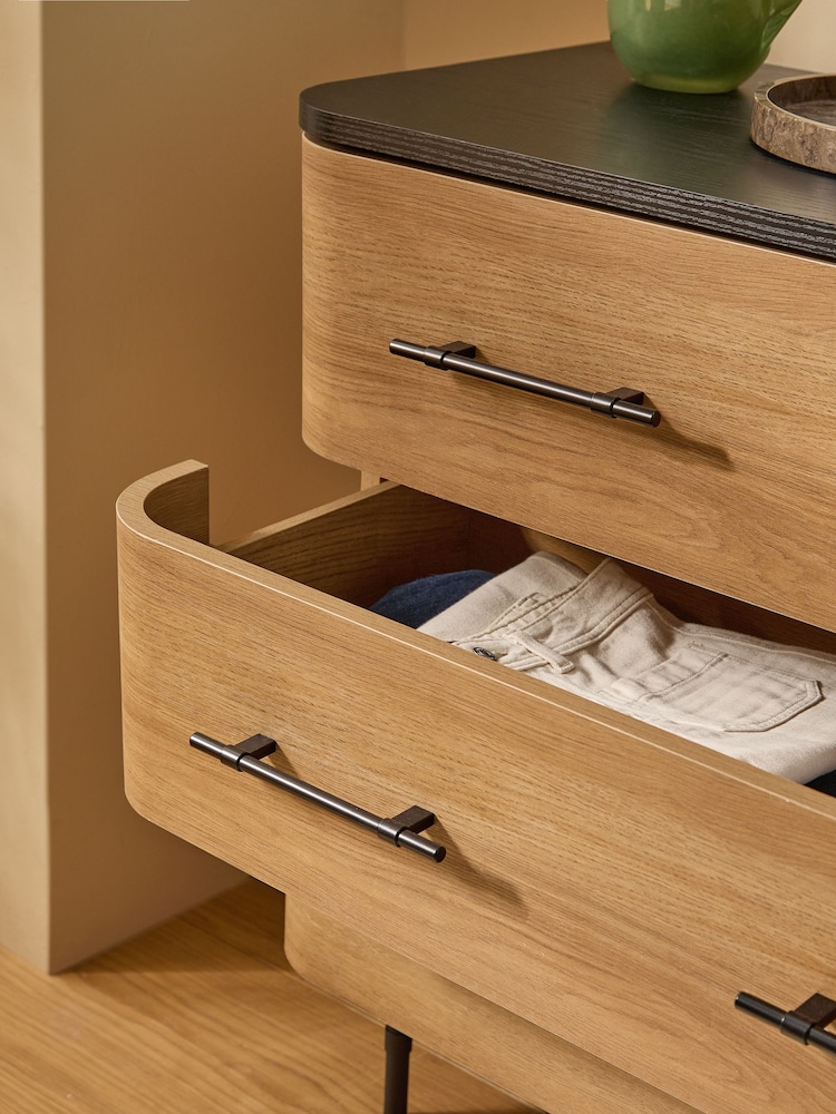 MADE.COM Oak Effect Zeke 3 Drawer Chest of Drawer - Image 2 of 5 MADE.COM Oak Effect Zeke 3 Drawer Chest of Drawer - Image 2 of 5