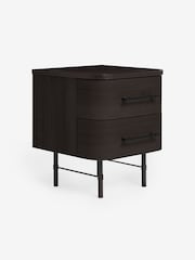 MADE.COM Dark Oak Effect Zeke Bedside Table - Image 4 of 5