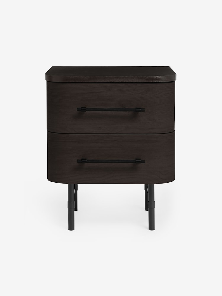 MADE.COM Dark Oak Effect Zeke Bedside Table - Image 5 of 5