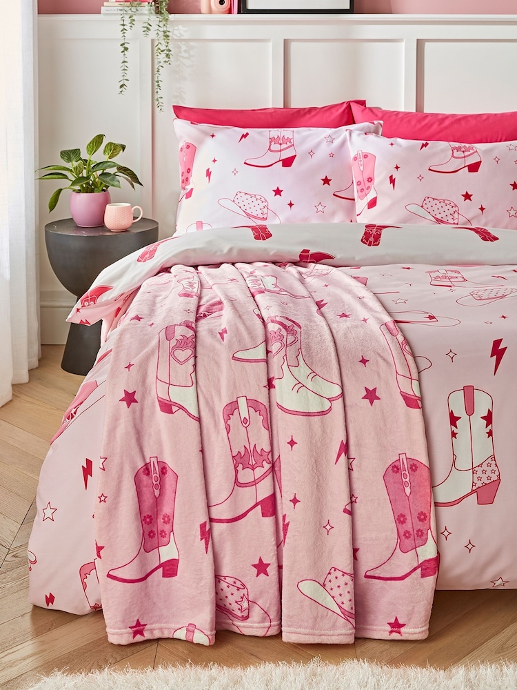 Sassy B Oversized Cowgirl Boots Cosy Fleece Throw - Imagem 2 de 4