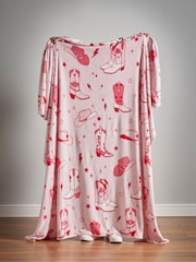 Sassy B Oversized Cowgirl Boots Cosy Fleece Throw - Imagem 4 de 4
