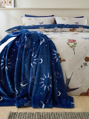 Sassy B Navy Blue Astrology Cosy Fleece Oversized Throw - Image 2 of 4