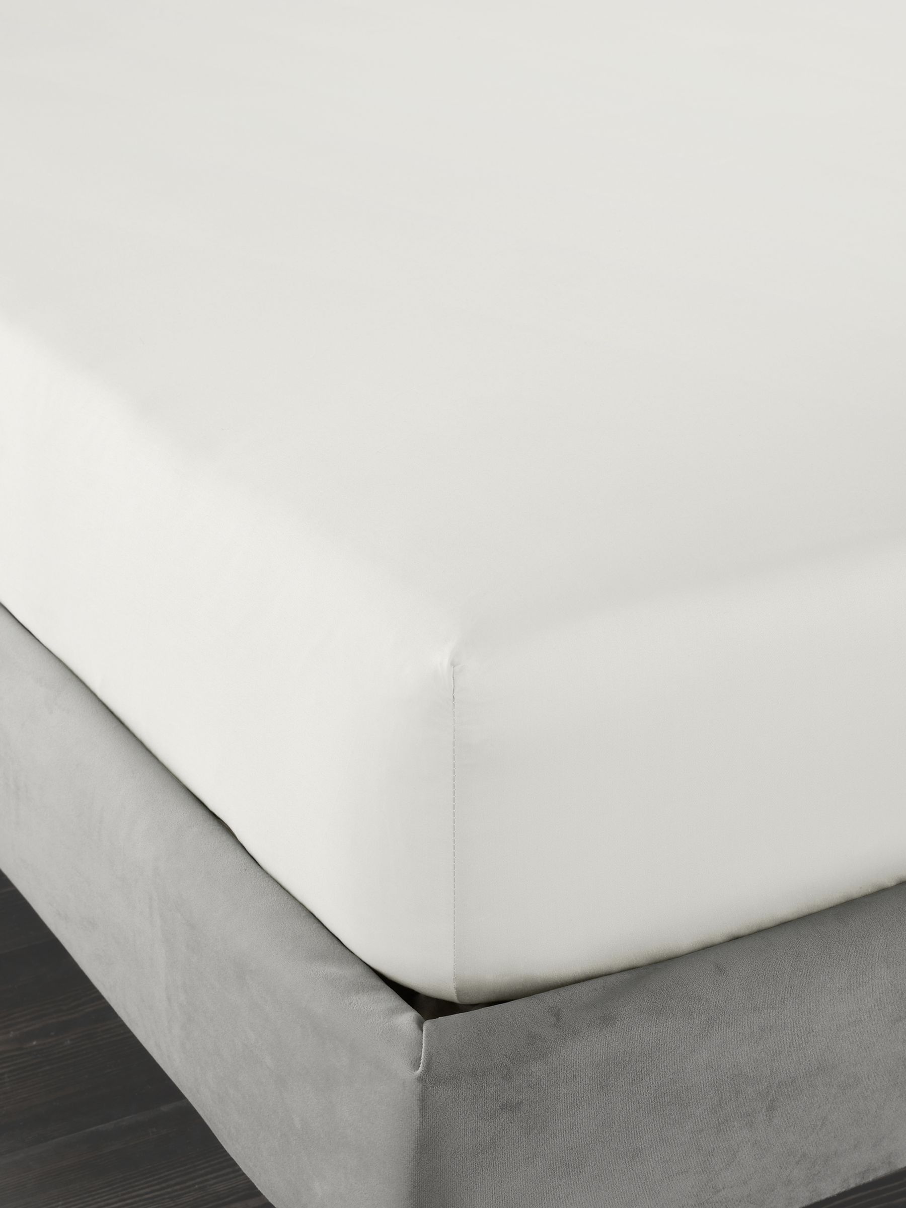 Buy Bianca Ivory 400 Thread Count 100% Cotton Sateen Fitted Sheet from ...