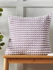 Catherine Lansfield Lilac Stab Stitch Cushion - Image 1 of 2