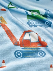 Catherine Lansfield Blue Digger Dreams Cosy Fleece Throw - Image 3 of 4