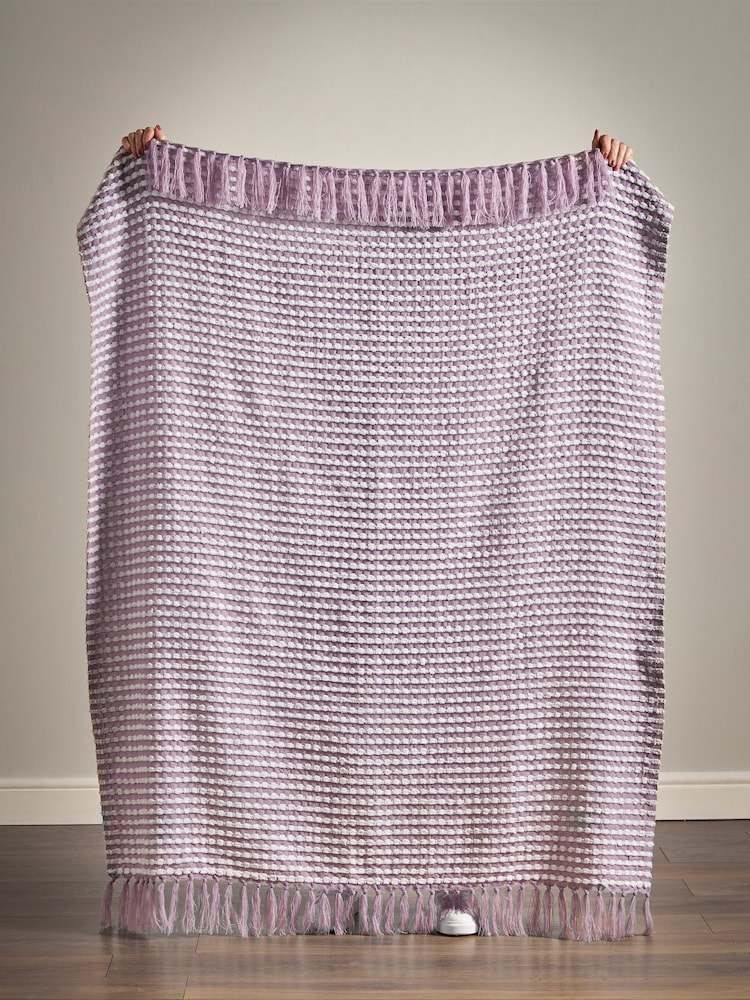 Catherine Lansfield Stab Stitch Throw - Imagem 4 de 4
