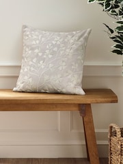 Catherine Lansfield Natural Brooke Floral Cushion - Image 1 of 2