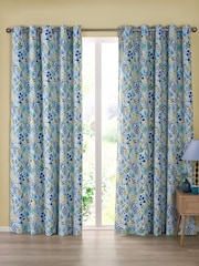 Catherine Lansfield Tilly Floral Fully Reversible Eyelet Curtains - Imagen 2 de 4