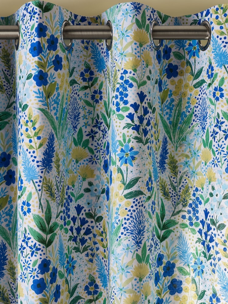 Catherine Lansfield Tilly Floral Fully Reversible Eyelet Curtains - Imagen 4 de 4