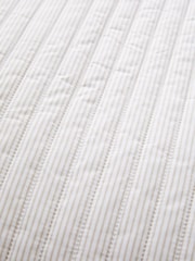 Catherine Lansfield Natural Stripe Quilted Reversible Bedspread - Image 3 of 4