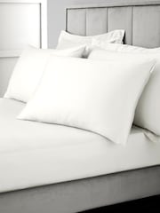 Bianca Set of 2 Ivory 400 Thread Count 100% Cotton Sateen Pillowcases - Image 2 of 2
