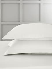 Bianca Set of 2 Ivory 400 Thread Count 100% Cotton Sateen Oxford Pillowcases - Image 1 of 3