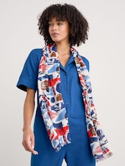 Seasalt Cornwall Blue Multi Summer Scarf - Image 1 of 5