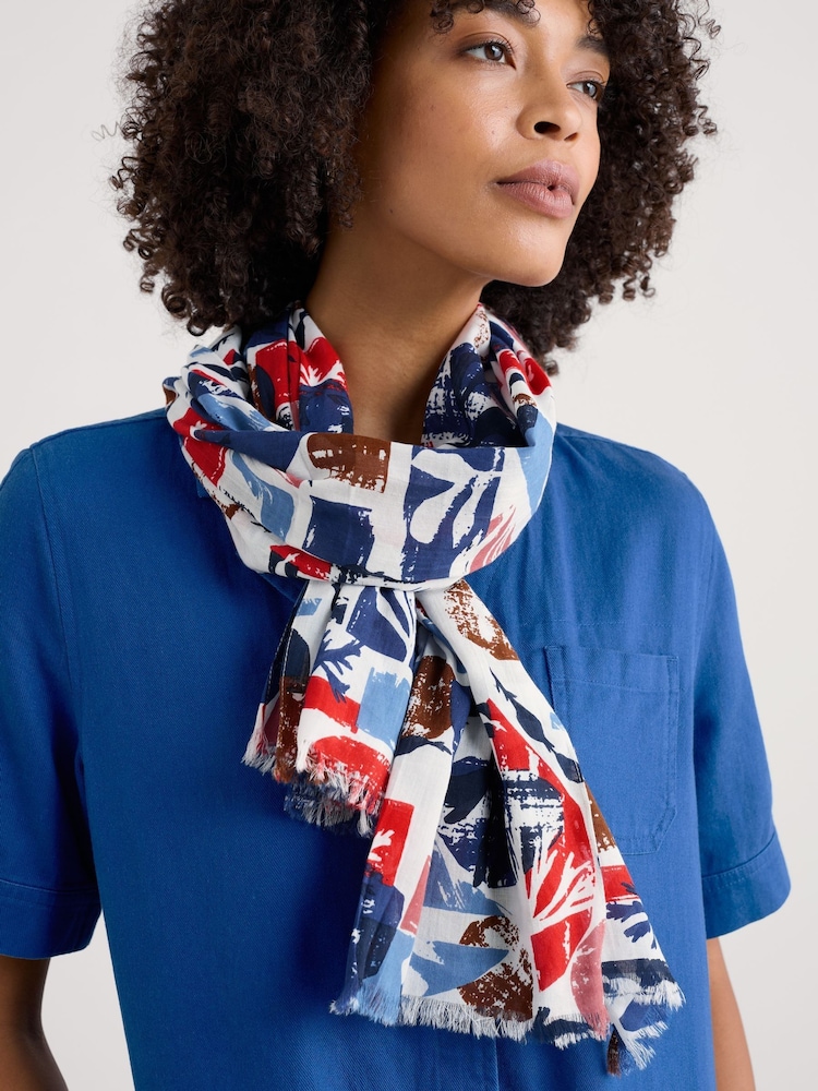 Seasalt Cornwall Blue Multi Summer Scarf - Image 2 of 5