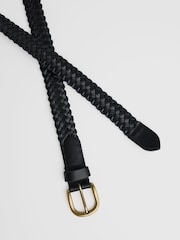 Seasalt Cornwall Black Intertwined Woven Leather Belt - Image 3 of 3