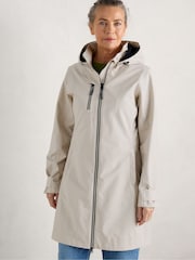 Seasalt Cornwall Natural Petite Coverack Waterproof Coat - Image 1 of 8