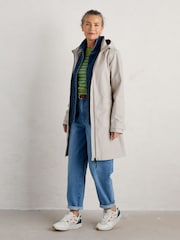Seasalt Cornwall Natural Petite Coverack Waterproof Coat - Image 4 of 8