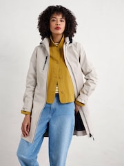 Seasalt Cornwall Natural Petite Coverack Waterproof Coat - Image 6 of 8