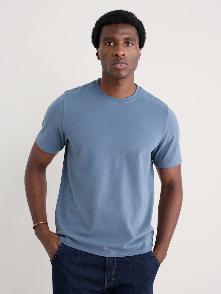 Seasalt Cornwall Blue Mens 100% Cotton Merthen T-Shirt - Image 1 of 5