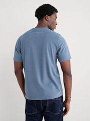 Seasalt Cornwall Blue Mens 100% Cotton Merthen T-Shirt - Image 2 of 5