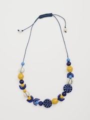 Seasalt Cornwall Blue Filbert Beaded Necklace - Image 1 of 4