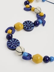Seasalt Cornwall Blue Filbert Beaded Necklace - Image 2 of 4