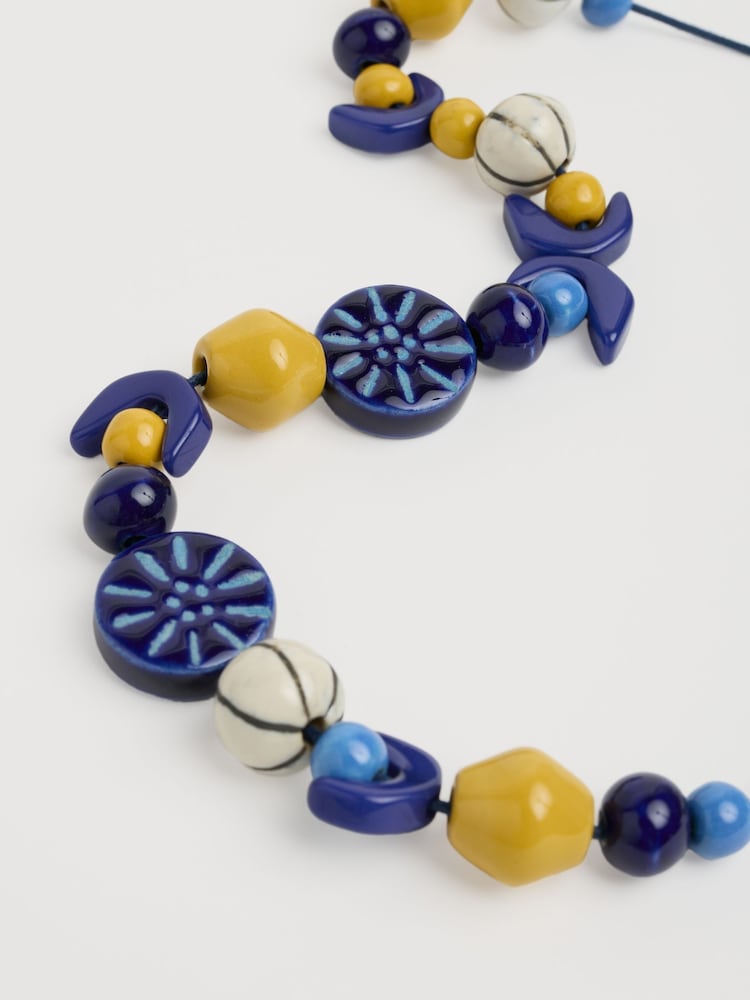Seasalt Cornwall Blue Filbert Beaded Necklace - Image 2 of 4