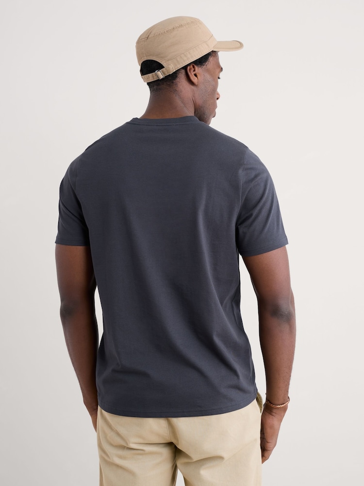 Seasalt Cornwall Blue Mens Midwatch 100% Cotton T-Shirt - Image 2 of 5