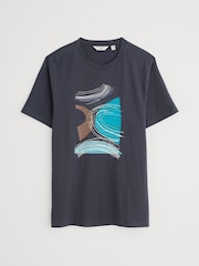 Seasalt Cornwall Blue Mens Midwatch 100% Cotton T-Shirt - Image 4 of 5