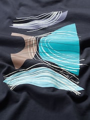 Seasalt Cornwall Blue Mens Midwatch 100% Cotton T-Shirt - Image 5 of 5