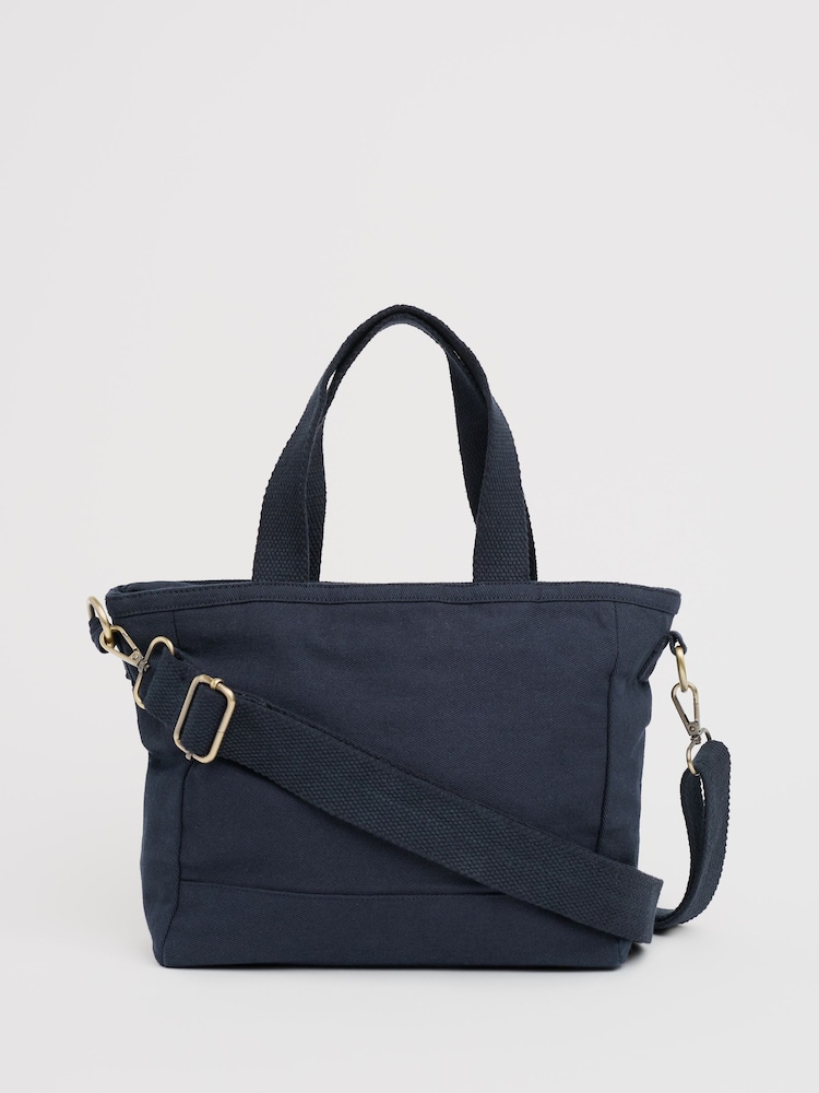 Seasalt Cornwall Blue Skyflow 100% Cotton Canvas Cross-Body Bag - Image 1 of 5