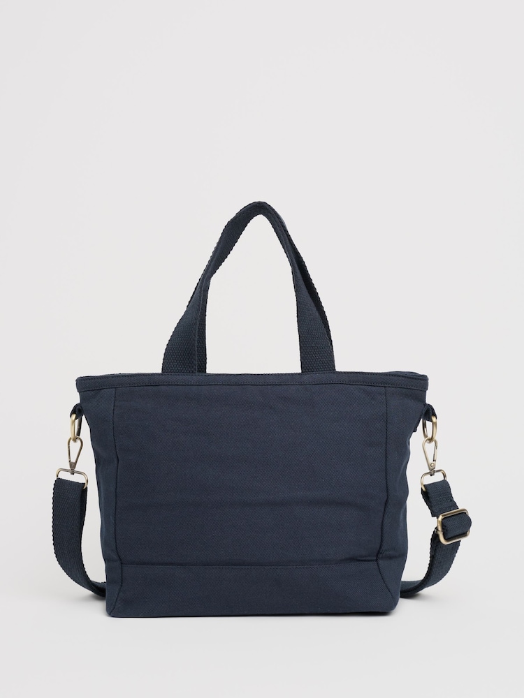 Seasalt Cornwall Blue Skyflow 100% Cotton Canvas Cross-Body Bag - Image 2 of 5