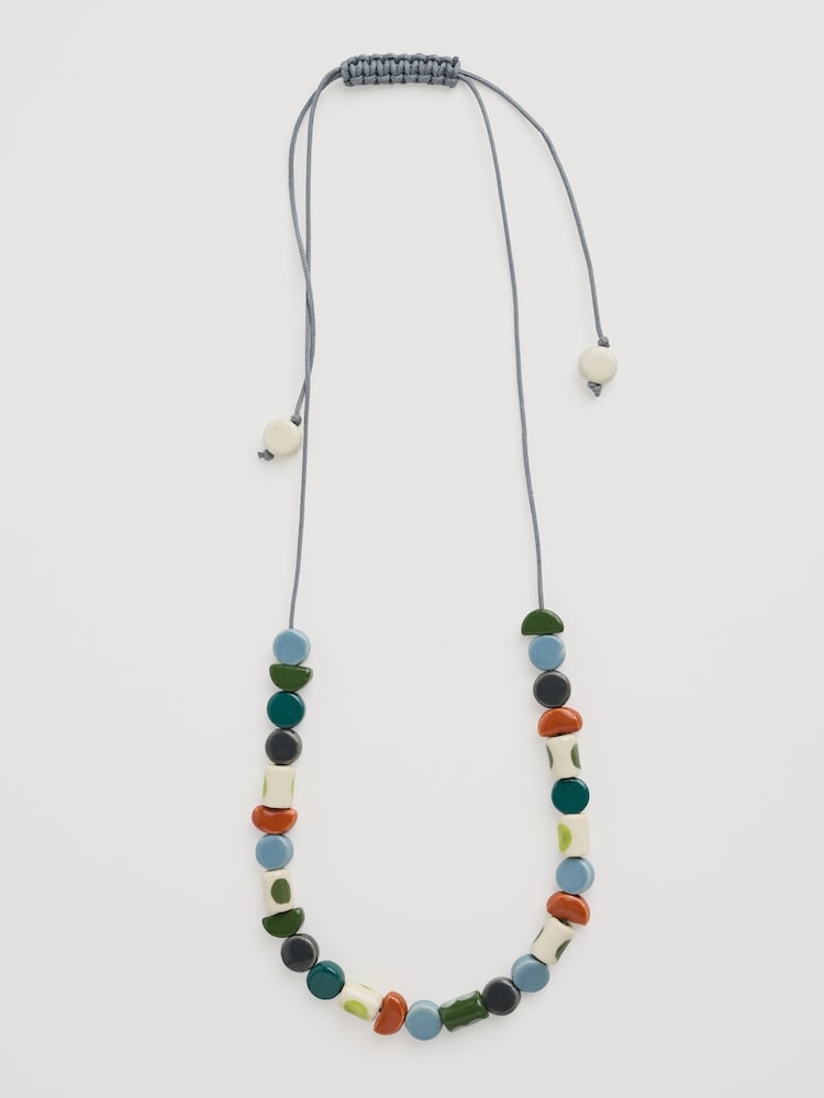 Seasalt Cornwall Green SCollan Beaded Necklace - Image 1 of 4