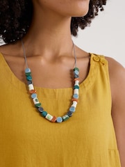 Seasalt Cornwall Green SCollan Beaded Necklace - Image 3 of 4