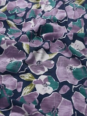 Seasalt Cornwall Purple Petite Chapelle 3/4 Sleeve 100% Organic Cotton Jersey Dress - Image 5 of 5