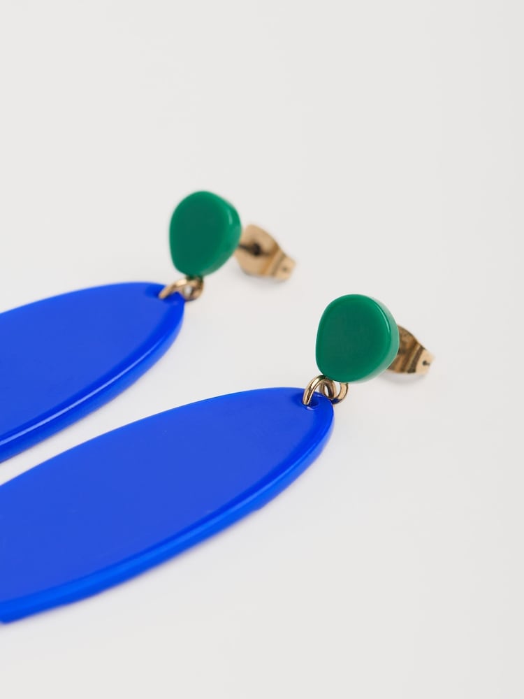 Seasalt Cornwall Blue Stratton Drop Earrings - Image 2 of 4