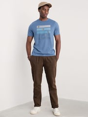 Seasalt Cornwall Blue Mens Midwatch 100% Cotton T-Shirt - Image 3 of 5