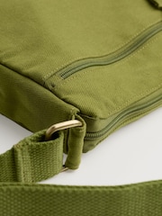 Seasalt Cornwall Green 100% Cotton Carwinion Zip Up Cross-Body Bag - Image 4 of 6