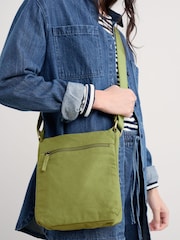Seasalt Cornwall Green 100% Cotton Carwinion Zip Up Cross-Body Bag - Image 5 of 6