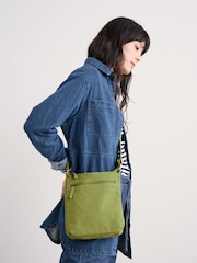 Seasalt Cornwall Green 100% Cotton Carwinion Zip Up Cross-Body Bag - Image 6 of 6