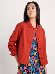 Seasalt Cornwall Red Coverack Waterproof Coat - Image 1 of 5